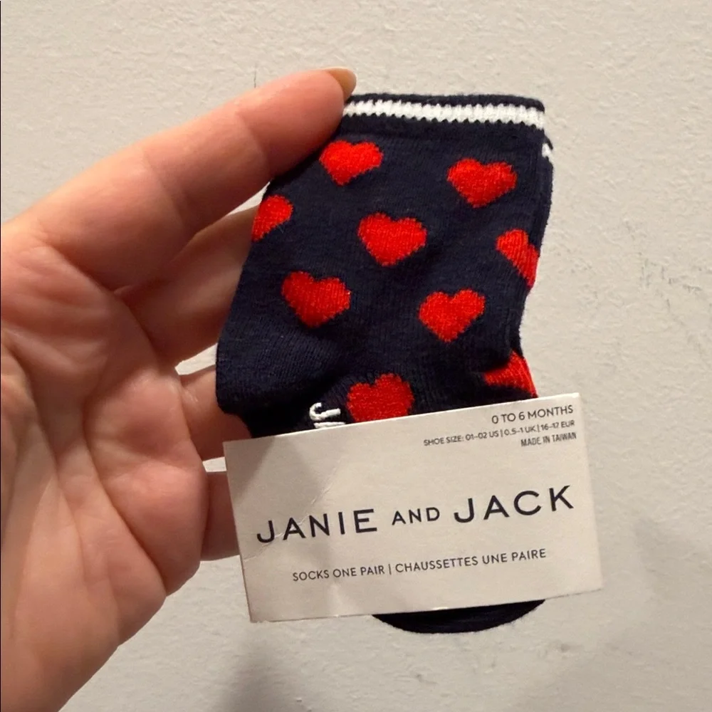 Janie and Jack Kids' Patterned Socks Trio 0-6 month NWT